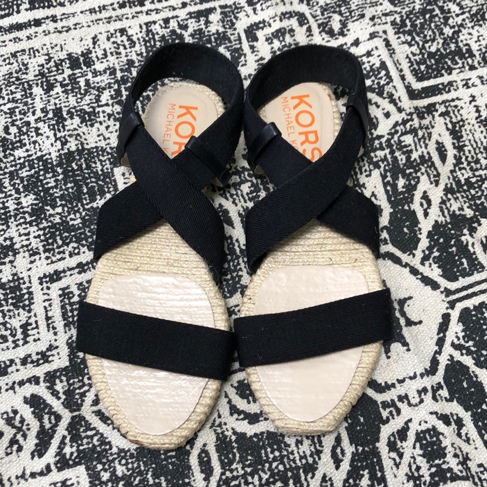 KORS Michael Kors Criss Cross Jute Sandals